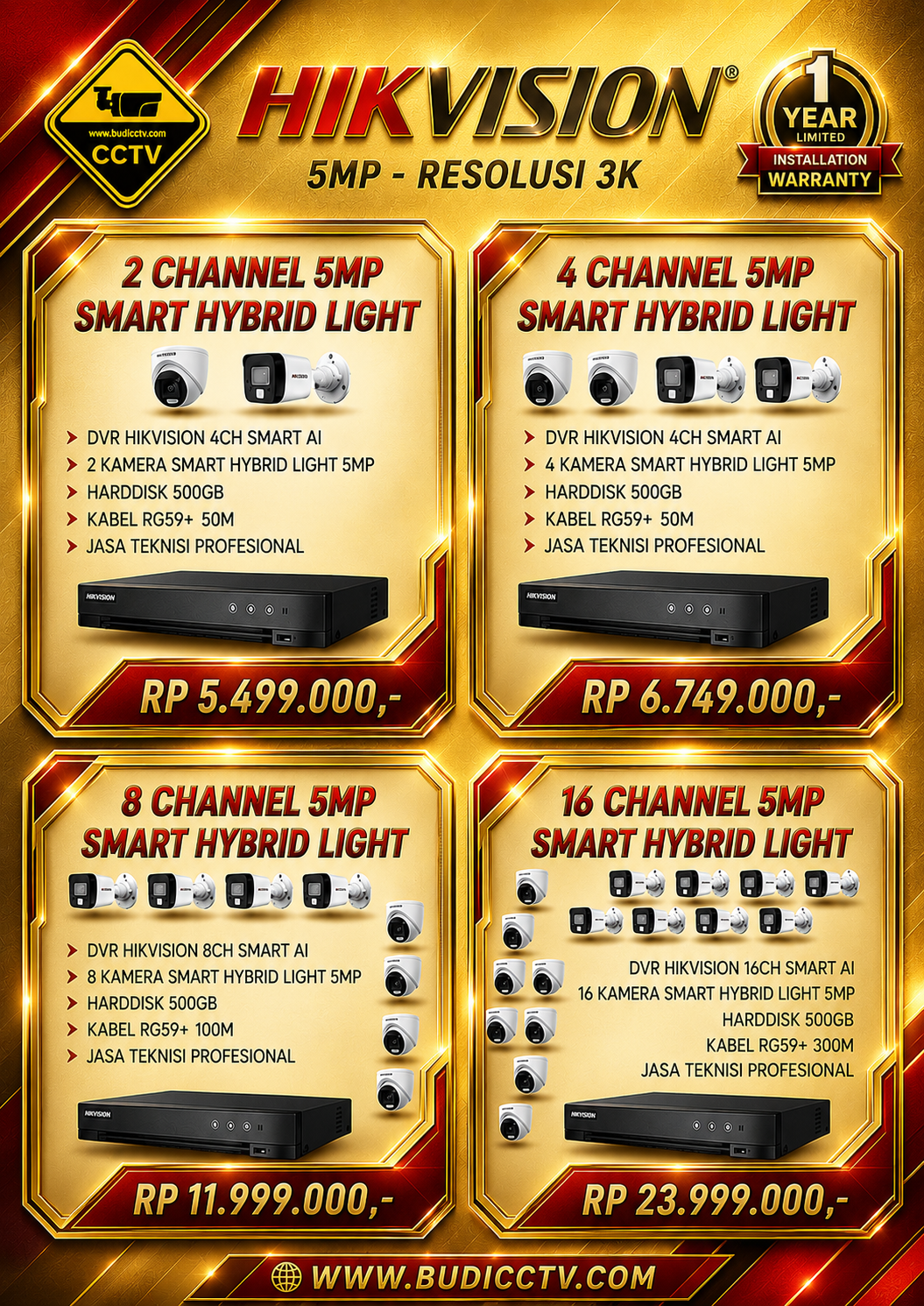 Harga 3 - CCTV SLAWI