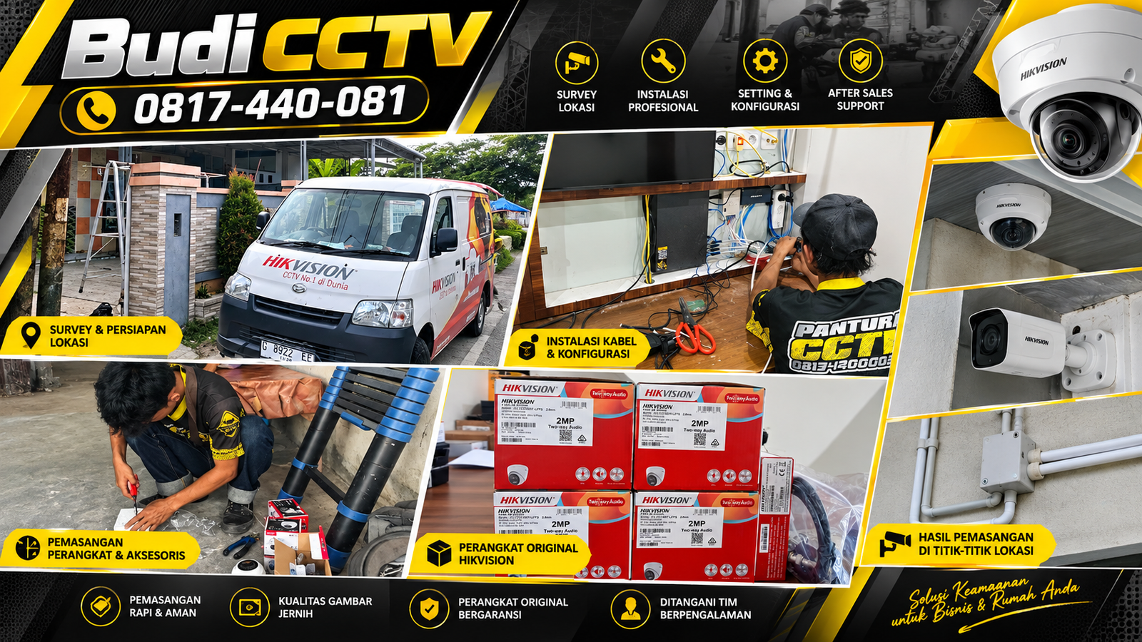 Instalasi CCTV Hikvision Two Way Audio di Rumah Slawi, Pilihan Sesuai Kebutuhan dan Anggaran