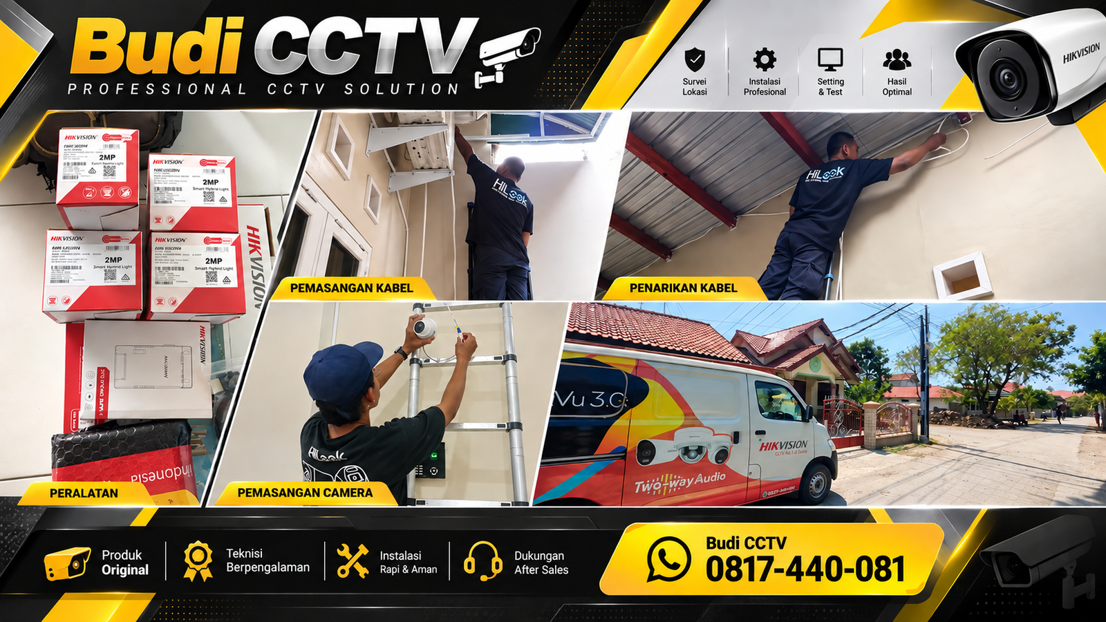 Pemasangan CCTV Hikvision untuk Rumah Tinggal di Slawi Disertai Pendampingan Penggunaan