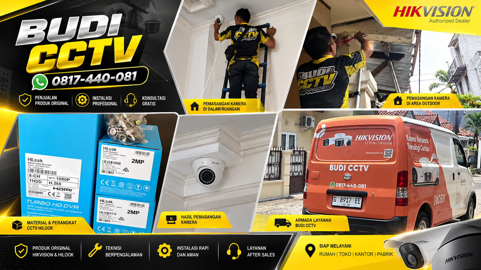 Instalasi CCTV Hilook pada Rumah Tinggal di Slawi dengan Jaminan Garansi Resmi