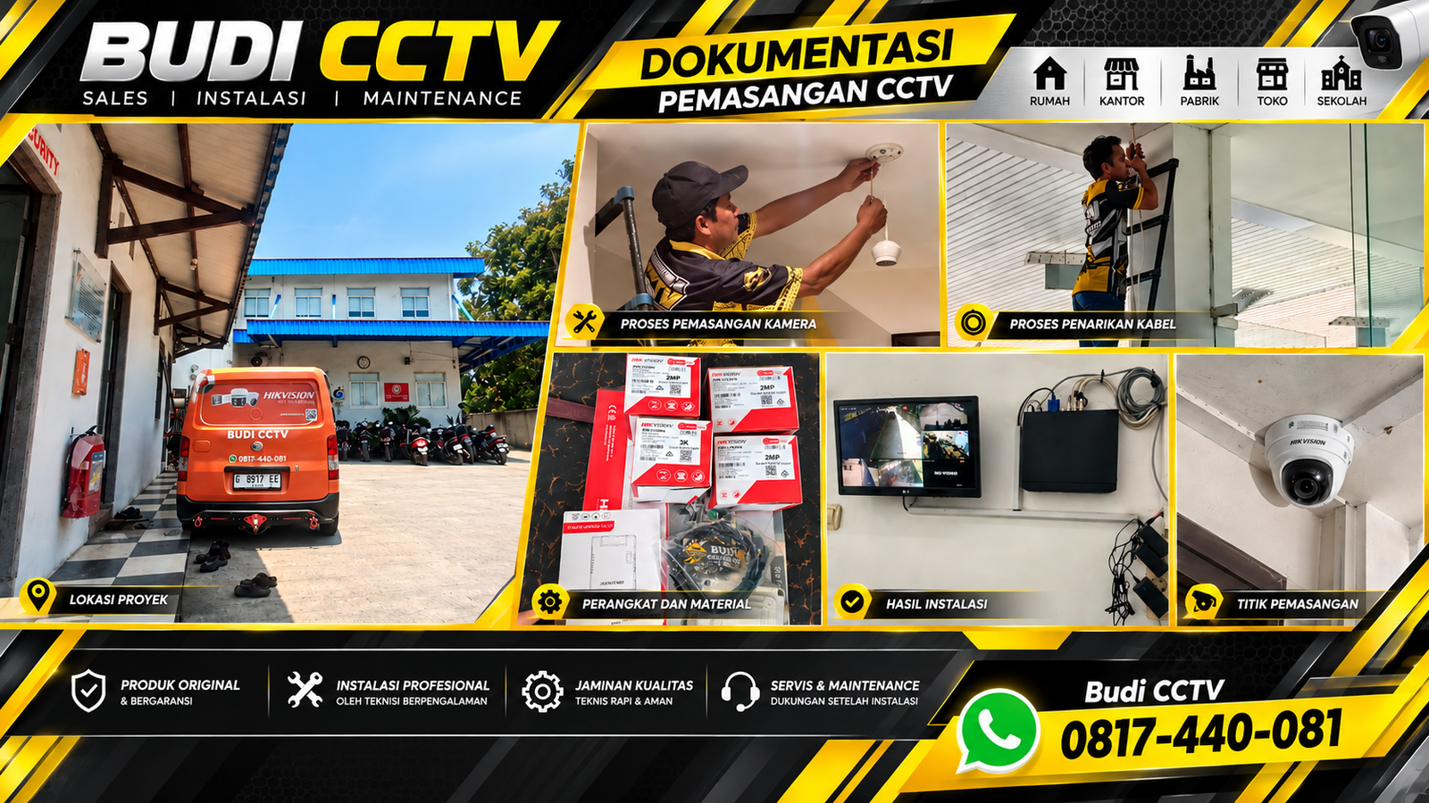 CCTV Hikvision Pemasangan Pabrik Slawi Bergaransi Resmi
