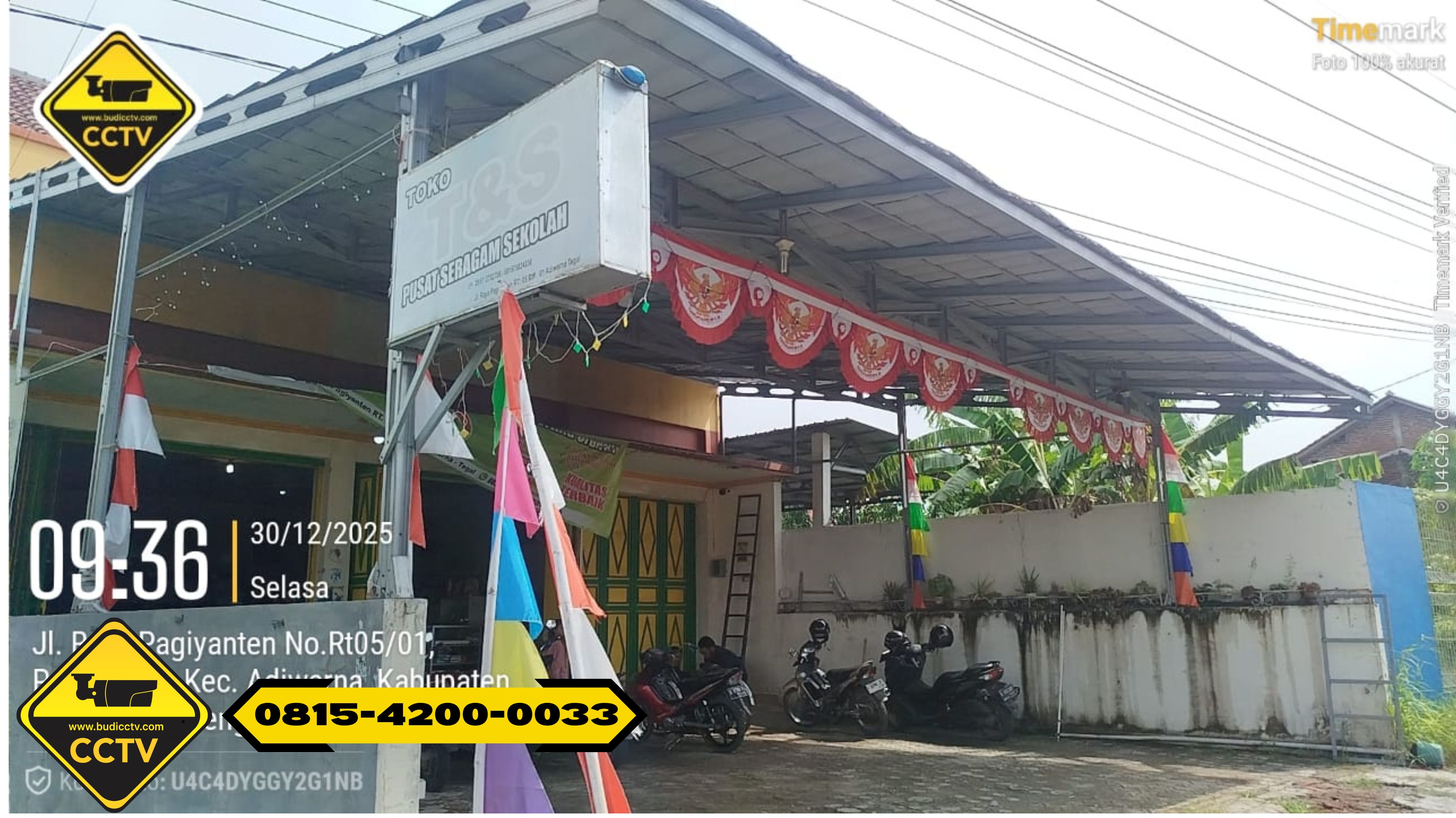 Pemasangan CCTV Hikvision 4 Channel 2MP ColorVu Audio + Two Way Audio di Ruko Wilayah Adiwerna