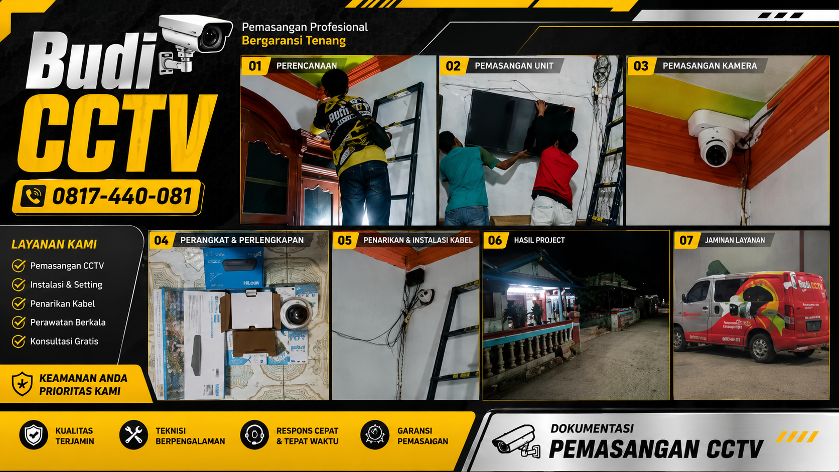 Pemasang CCTV di Tegal untuk Rumah Tinggal dengan Hilook IP Camera