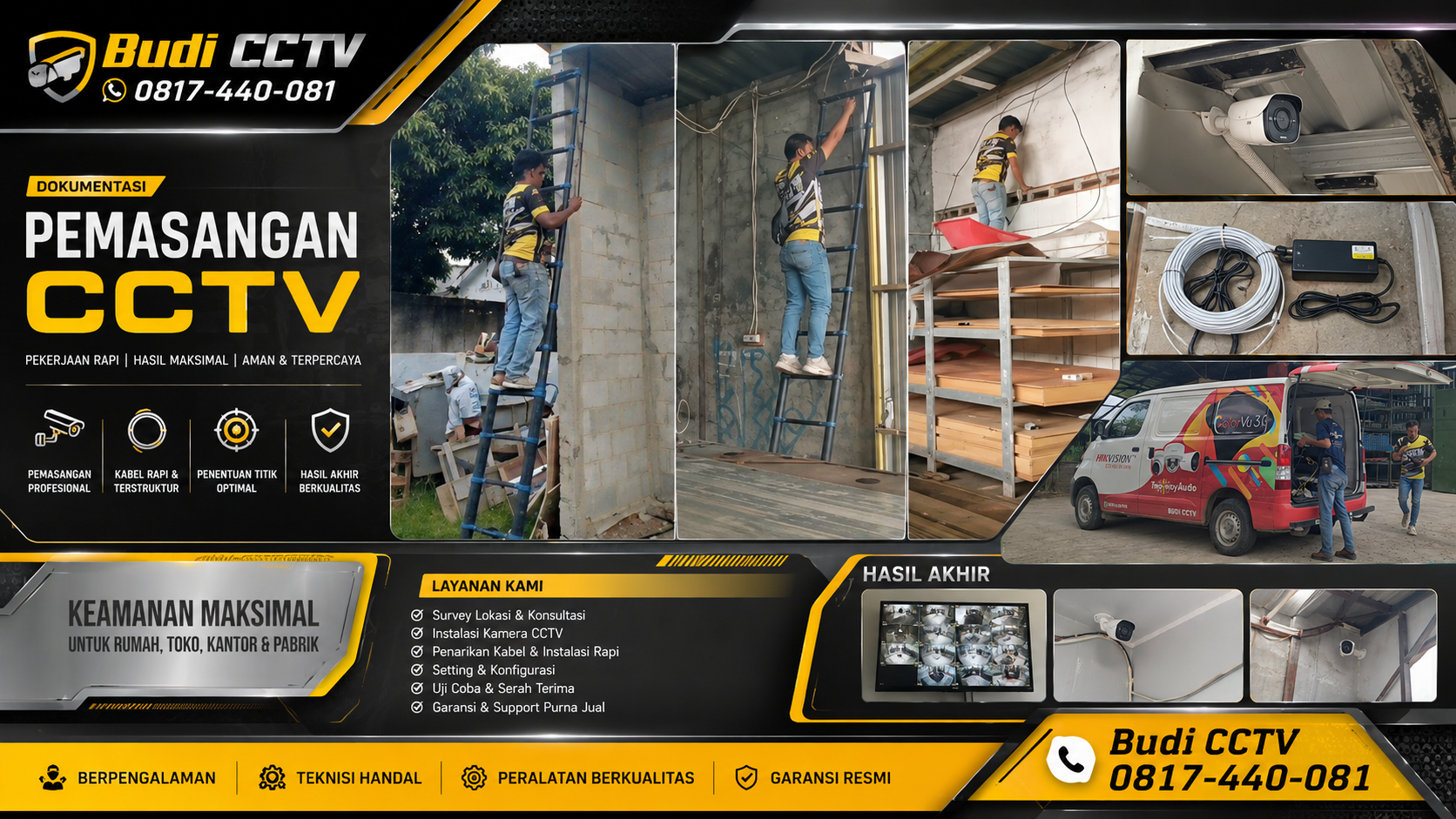 Jasa Pasang CCTV di Brebes untuk Toko Besi dengan Hikvision ColorVu