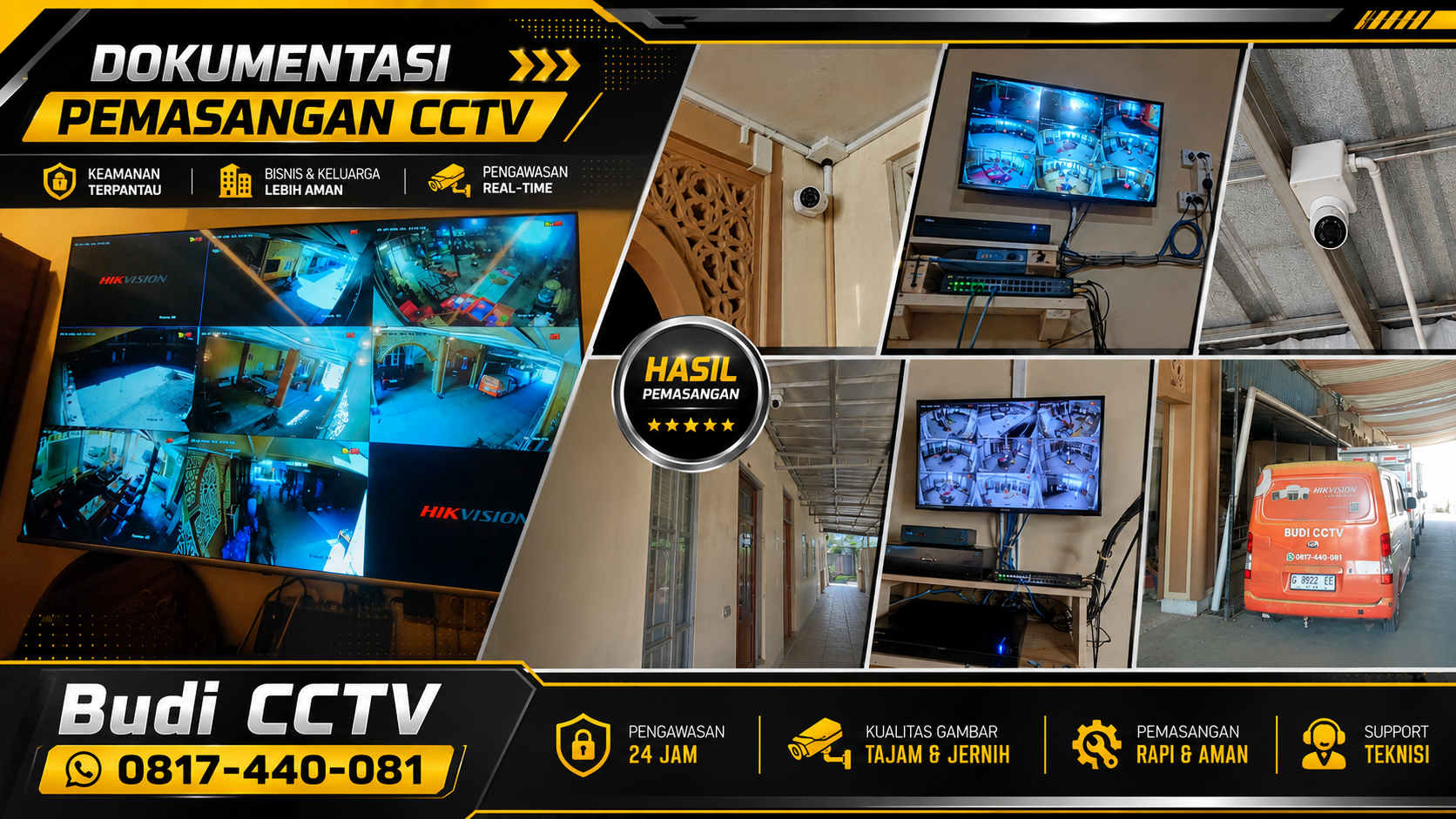 instalasi CCTV Hikvision Tanpa Blind Spot di Pesantren Tegal