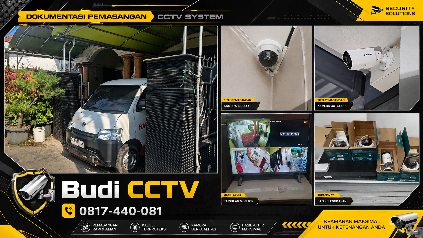 Pemasangan CCTV di Salah Satu Rumah di Tegal, Rekaman Jernih untuk Transparansi