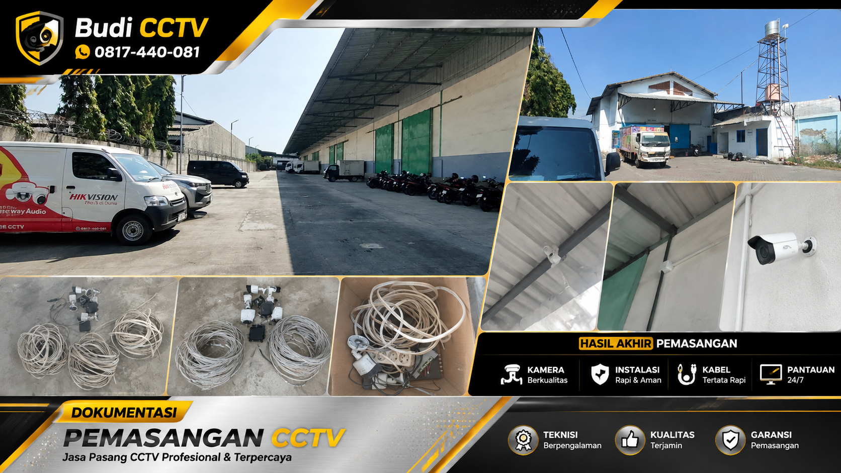 Instalasi CCTV Hikvision, Rekaman Jadi Bukti di Tegal