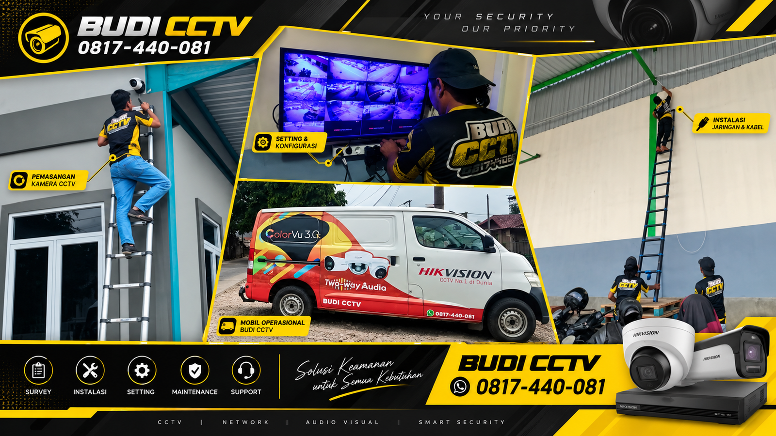 Pemasangan CCTV Hikvision di Pabrik Slawi, Sistem yang Stabil dan Andal