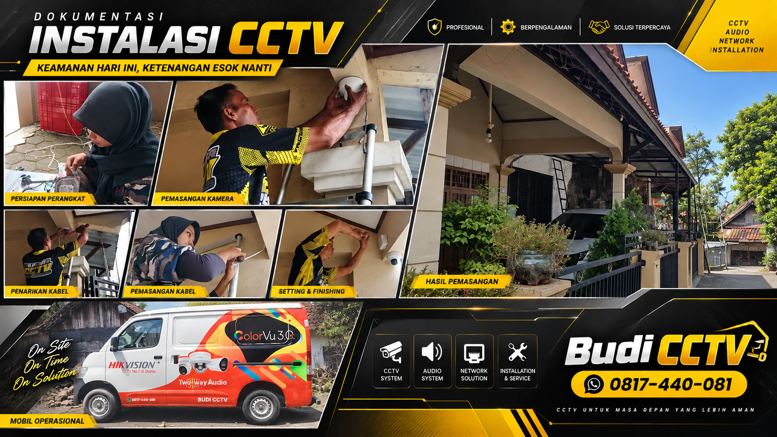 Instalasi CCTV HiLook IP Camera di Slawi Asli dengan Jaminan Keaslian Produk