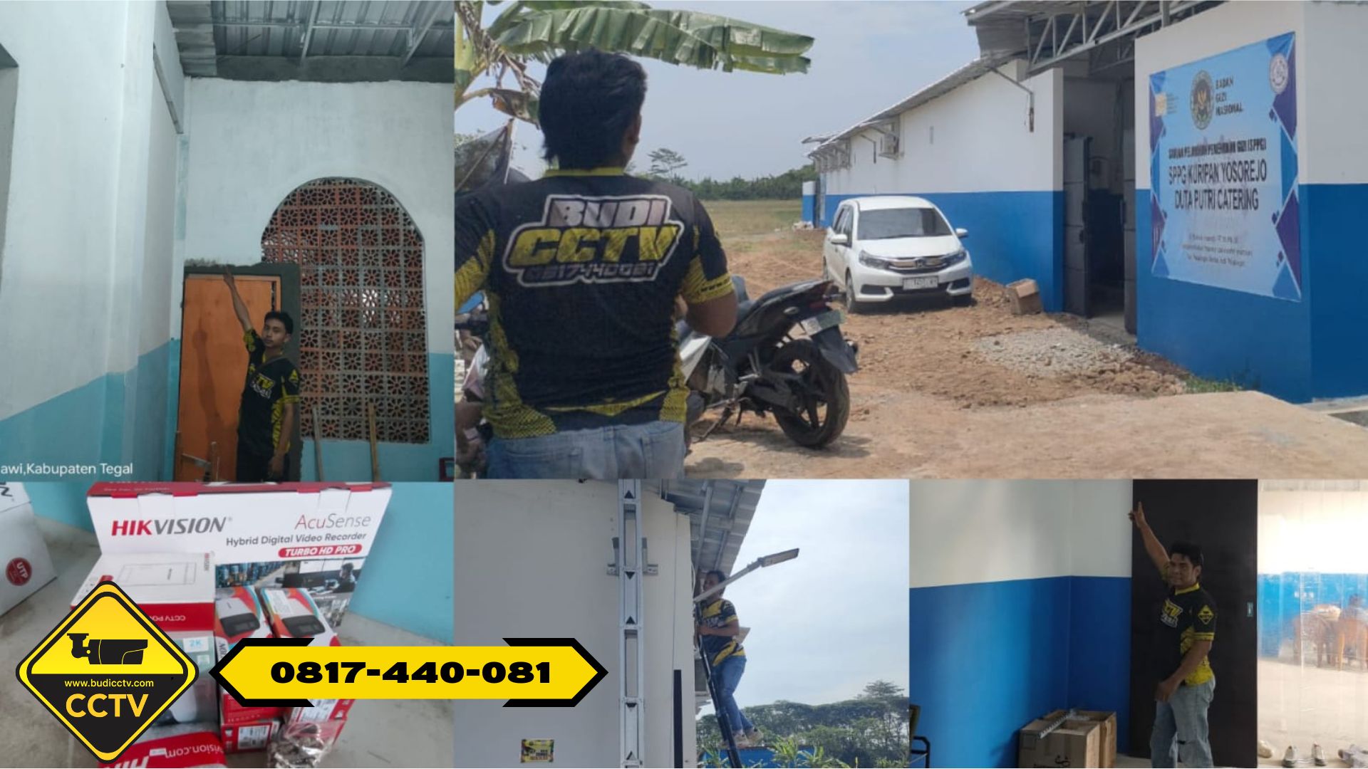 Pemasangan CCTV Hilook 8 Channel 2MP di Dapur MBG Slawi