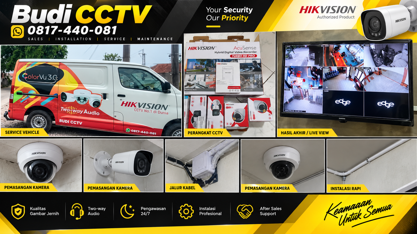 Pemasangan CCTV Hikvision di Kafe Slawi, Andalkan Sistem yang Stabil
