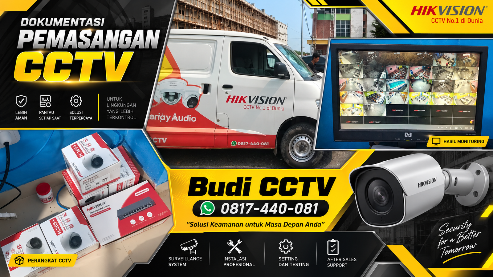 Pemasangan CCTV Hikvision IP Camera di Sekolah Dasar Slawi